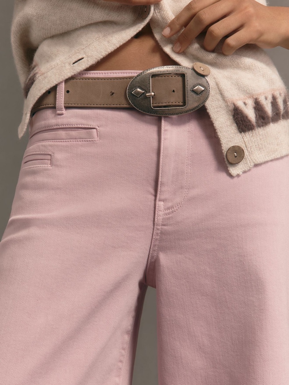 NWT Anthropologie Maeve Low Slung Tapered Slouch Jeans Pink | 30 Tall ⭐